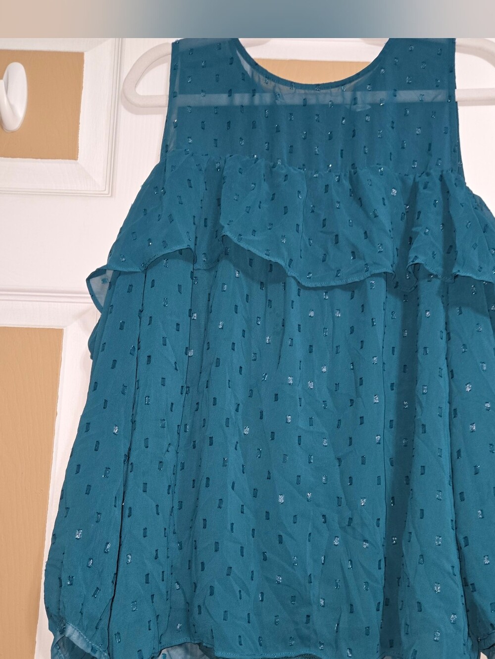 Old Navy Teal High-Low Ruffle Skirt